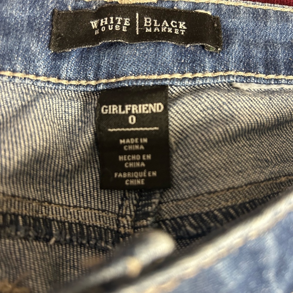 Whbm Distressed Patchwork Girlfriend Ankle Jean S… - image 3